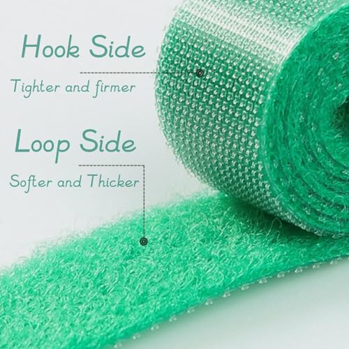 32.8 Feet Green Garden Tape Plant Ties for Climbing Plants 1/2'' Wide Gardening Plant Ties Strap to Support Plants, Reusable Plant Tape Garden Ties for Vines, Tomatoes(32.8feet) - size: 32.8ft