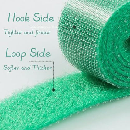 32.8 Feet Green Garden Tape Plant Ties for Climbing Plants 1/2'' Wide Gardening Plant Ties Strap to Support Plants, Reusable Plant Tape Garden Ties for Vines, Tomatoes(32.8feet) - size: 32.8ft