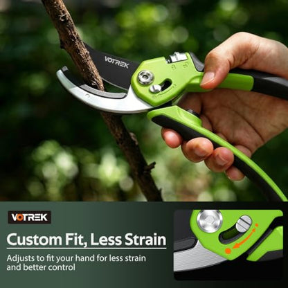Anvil Pruning Shears, 3/4" Cut Capacity Garden Clippers Heavy Duty - color: Green