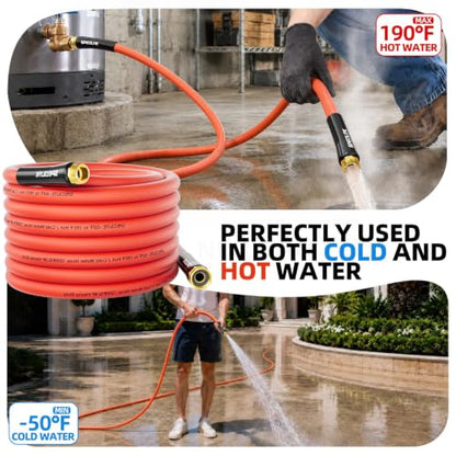 SPECILITE 5-layer 5/8" Hot/Cold Garden Water Hose 25ft, Burst 1200psi - size: 25FT