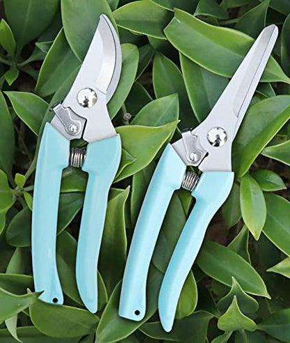 Leize Pruning Shears, Gardening Hand Pruner, Floral Shears, Strong Pruner for Flowers, Branches and Leaves (LightBlueA) - color: Lightbluea