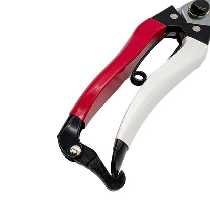 SaidiCo Professional Grade Gardening Hand Pruner, Bypass Pruning Shears, 3/4 Inch Cut, Red and White Handles