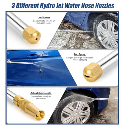 Power Washer Hose Attachment, Pressure Washer Wand Nozzle for Garden Hose - color: 18inch-back