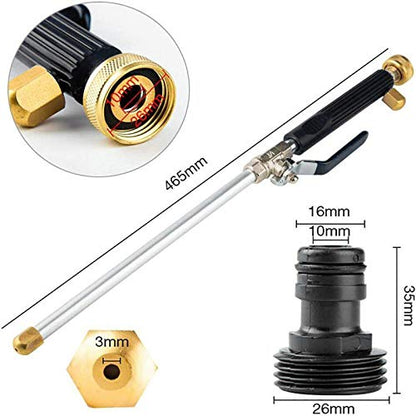 High Pressure Power Washer wand, Hydro Jet Water Hose Nozzle,Watering Sprayer Cleaning Tool, Wand Lance for Gutter Patio Car Pet Window Glass Black - color: Black