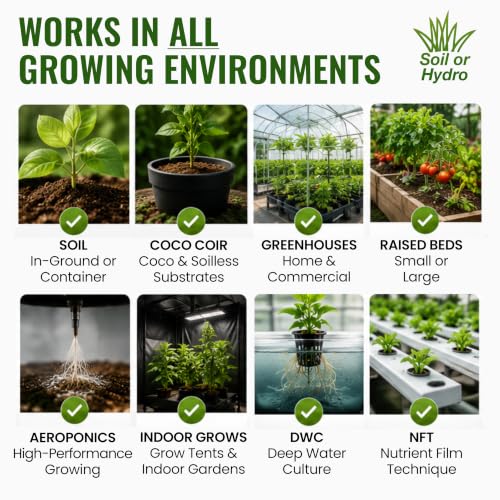 Microbe Life Hydroponics Premium Photosynthesis Plus to Grow Fruits, Vegetables, and Herbs, The Best Professional Big Bud Grow, Use with Any Feeding Systems Including Hydroponics or Soil, 16 Ounces - size: 0.125 Gallons