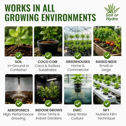 Microbe Life Hydroponics Premium Photosynthesis Plus to Grow Fruits, Vegetables, and Herbs, The Best Professional Big Bud Grow, Use with Any Feeding Systems Including Hydroponics or Soil, 16 Ounces - size: 0.125 Gallons