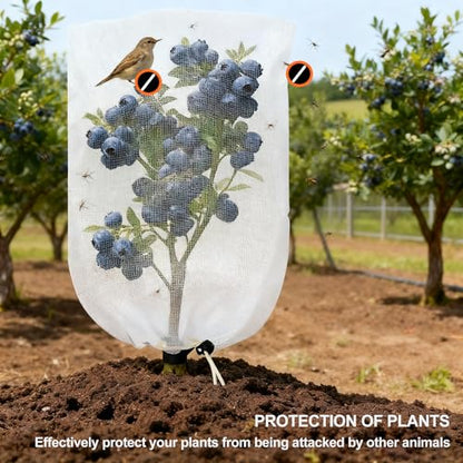 4PACK Garden Mesh Netting with Drawstring & Zipper (2.3Ft x3.3 FT) - size: 2.3Ft x3.3 FT /4 Pack