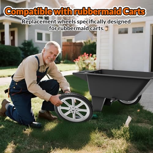 RONPOW 20" Flat Free Wheels Compatible with rubbermaid Wheelbarrows Tires - color: White