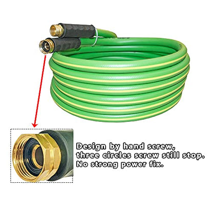 HQMPC Garden Hose 5/8" IDx10 Feet Hose No Kink Water Hose Heavy Duty Flexible Hose (10 Feet) - size: 10 Feet
