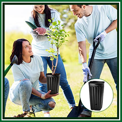 Tessco for you 50 Pcs Planter Pots, 7.8 Inches 0.38 Gallons Square Nursery Pot for Indoor Outdoor Plants, Lightweight Deep Plastic Plant Nursery Container with Drainage Holes