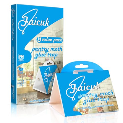 Faicuk Pantry Moth Traps with Pheromone Attractant, 8 Pack
