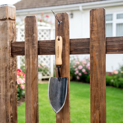 Garden Hand Trowel, Stainless Steel Planting Shovel with Wooden Handle - size: 34.5CM Garden Hand Trowel