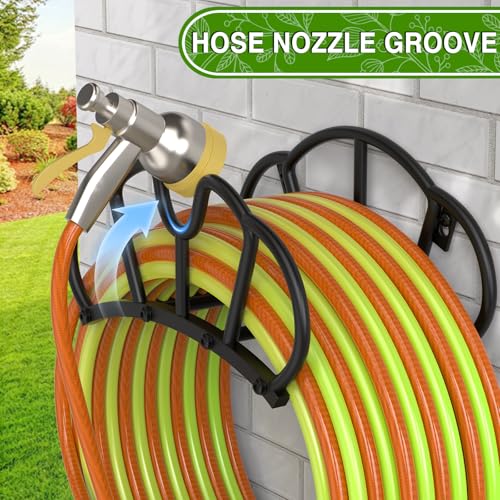 Qatsrin Garden Hose Holder Wall Mount, Super Stable Hose Hanger, 1 Pack