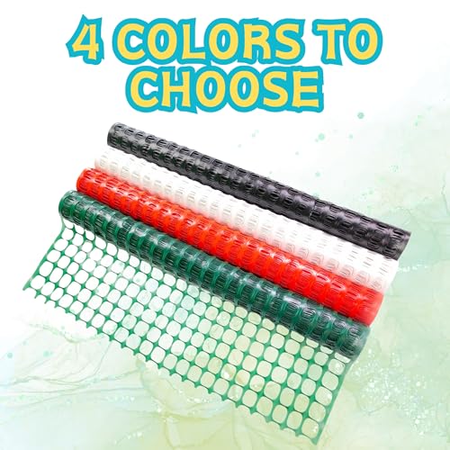 PotatoLife 4'x100' Plastic Mesh Fence for Garden with 100 Zip Ties, Green - color: Green, size: 4' x 100' (8.73 lb)