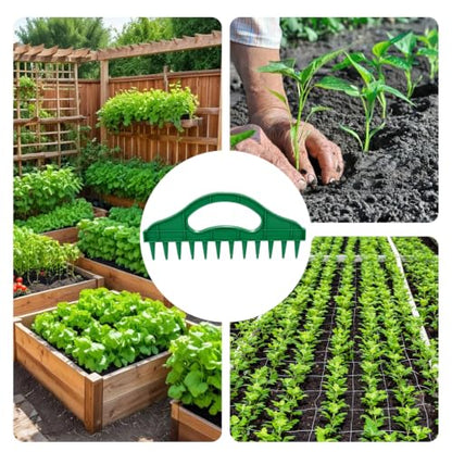 Handheld Seed Planter & Spacing Tool, Precision Dibber for Garden Beds, Raised Beds, Seed Trays & Rows, Ergonomic Sowing Tool for Vegetables, Flowers & Herbs, 2 Pcs