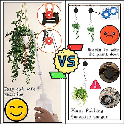 BKSAI Hanging Plant Plant Watering Bottle Update Multifunction Watering can with Long Spout Can Anti-backflow Watering System | Indoor or Outdoor | U.S.A Patent Design - color: 500ml