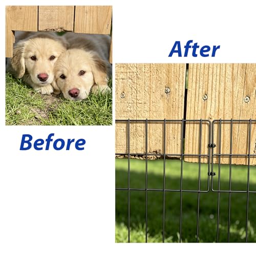 Animal Barrier Fence 17 in (H) X 27 Ft (L), Dig Defence Animal Barrier 25 Panels, Metal Garden Fence Blockers, Fence Barrier for Bottom of Fence for Dogs, Rabbits, Groundhog