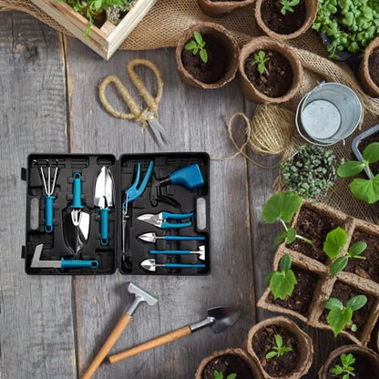 HARFINGTON 1Set Garden Tool Set 10Pcs Plastic Gardening Planting Tools Kits - color: Blue