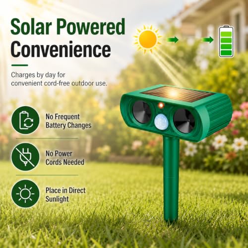 Deer Repellent Devices,2026 Cat Deterrent Outdoor with Motion Sensor 1 Pack
