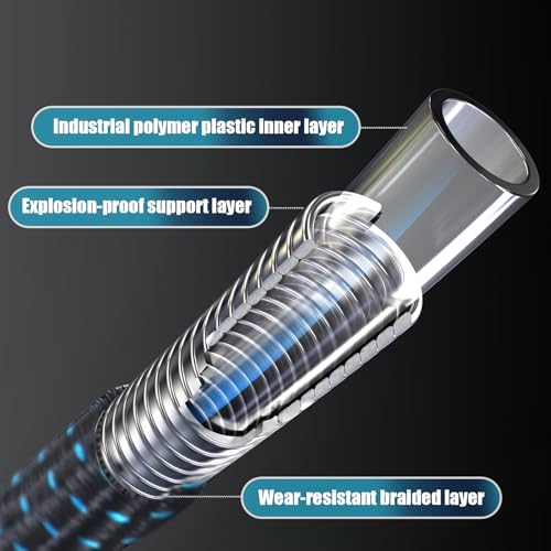 75ft Garden Hose, Flexible Water Hose with 10-Function Nozzle, Lightweight, Kink-Free, Wear-Resistant Outdoor Hose, 3/4" Rustproof Fittings for Yard, Car Wash, Pet - color: Blue, size: 75FT