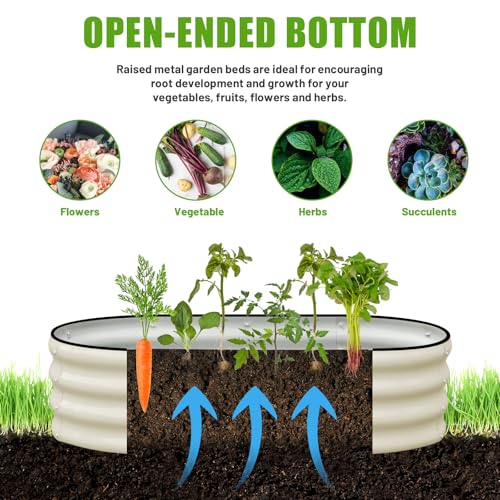 SnugNiture Raised Garden Bed Outdoor 4x2x1ft, 2 Pack - color: White