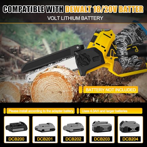2-in-1 6" Pole Saw for Dewalt 20V MAX Battery 8.5 FT Extension