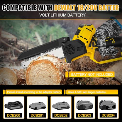 2-in-1 6" Pole Saw for Dewalt 20V MAX Battery 8.5 FT Extension