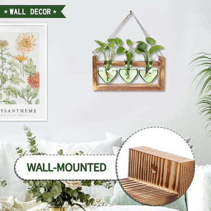 Plant Terrarium Propagation Stations Hydroponics - color: Green(Faith Hope Love)