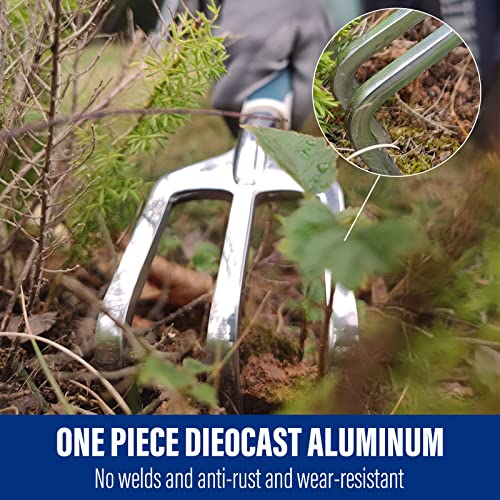 Aimerla Gardening Tools Set of 9 Heavy Duty Garden Tools with Non-Slip Rubber Grip with Large Garden Bag, Durable for Garden, Weeding, Gifts for Women,Men - style: Blue