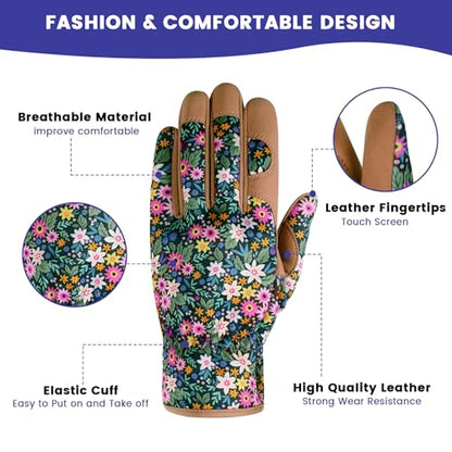 Gardening Gloves,Garden Gloves for Women Firm Grip Breathable Thorn Proof - color: Multicolor