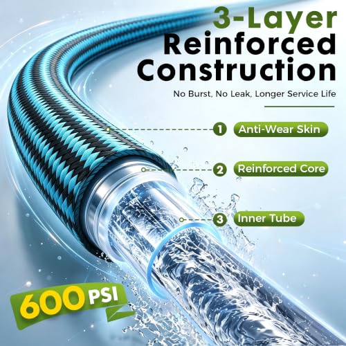 Garden Hose 25FT, Lightweight Flexible Water Hose