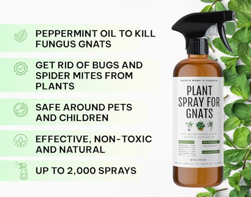 Kate's Home & Garden Plant Spray for Insects & Gnats, 12 Sticky Traps, 16oz - size: 16 Fl Oz (Pack of 1)