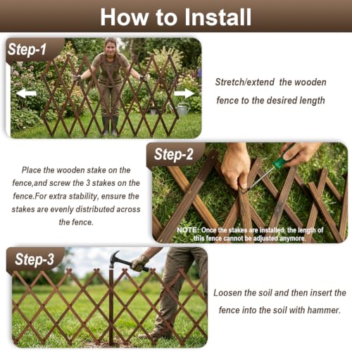 Avalution Decorative Garden Fence Outdoor,Total 30in(H) x 18.5 ft(L) 2 Pack - size: 2 Panels-30in(H) x 18.5 ft(L)