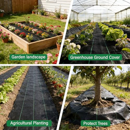 4ft*300ft Heavy Duty Landscape Fabric - 3.2oz UV Resistant Weed Barrier Fabric, High Permeability Garden Ground Cover for Weed Control, Durable Geotextile Underlayment for Driveways & Flower Beds - size: 4ft*300ft