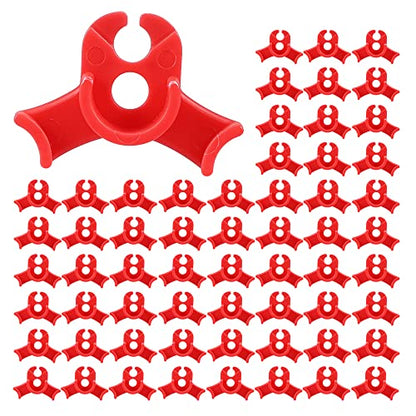 LucyPhy 60 Pack Plant Bender Angle Adjustable Plant Training Clips Low Stress Training Clips 90 Degrees Plant Stem(Circle Style,Red) - color: Red, size: 60Pack