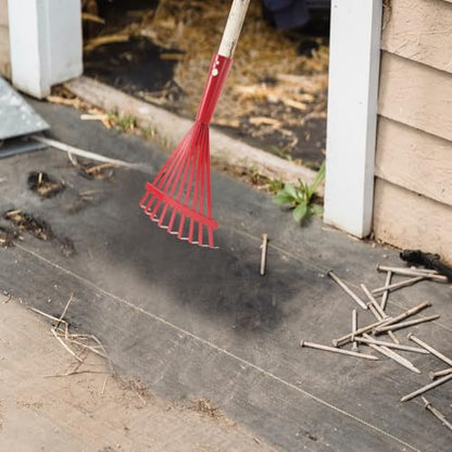 Happyyami Garden Hand Rake Replacement Head 9 Tooth Rake for Fallen Leaves Soil Loosening Weeding and Yard Cleanup 10.43 X 5.11 X 1.18 in