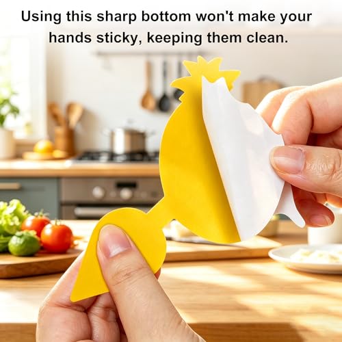 60 Pack Fruit Fly Traps Fungus Gnat Traps, Fruit Shape Yellow Sticky Bug Traps for Indoor Outdoor Plants, Dual-Sided Sticky Traps for Whiteflies, Aphids & Flying Insects - size: 60Packs