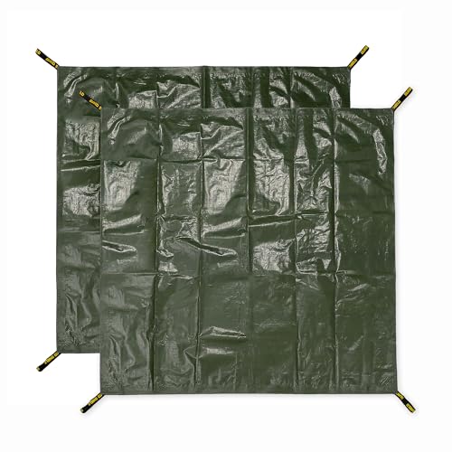 GUARD SHIELD Leaf Tarp with Handles, 6x6 Feet (2 Pack) Tarps for Leaves, Heavy Duty Waterproof Tarps for Leaf Cleanup, Waste Debris Removal. - size: 6x6 Feet (2-Pack)