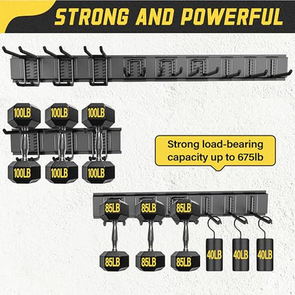 klasit Garage Wall Organizer,15Pack Carries 675 lbs,Garden Tool Organizer - size: 49.5"15Pack