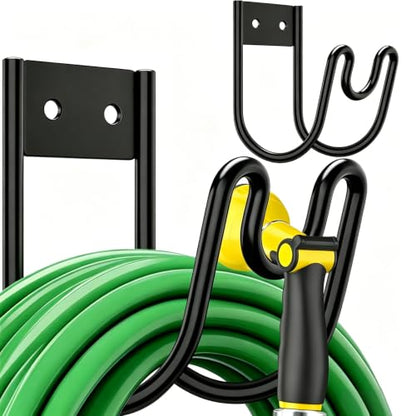 TomCare 2 Pack Garden Hose Holder Wall Mount, Water Hose Hanger for 100FT
