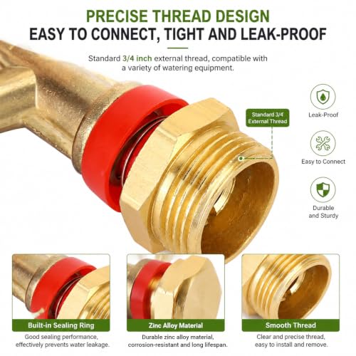 G3/4in 25mm Impact Sprinkler, 2PCS Heavy Duty Lawn Sprinkler Head, Male Thread Water Sprinkler System for Lawn for Agricultural Gardeners