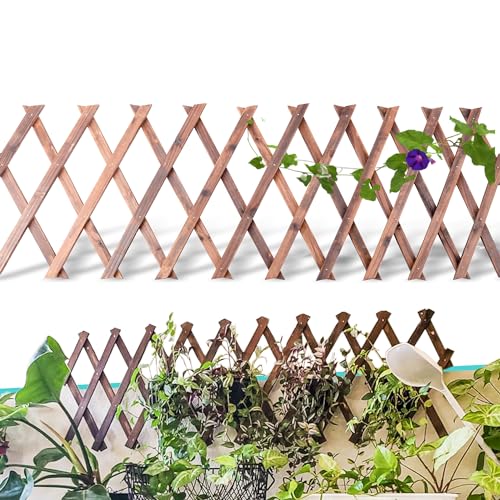 Wooden Lattice Panels 1Pack, 75"x11.8" Expandable - color: 1 Pack, size: 6.3 x 1.0 ft