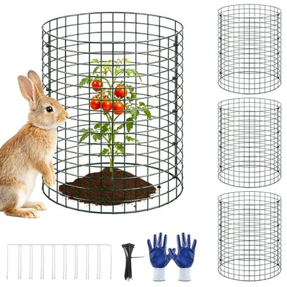 3 Pack Large Wire Plant Protector from Animals 12"x12" Metal Plant Cage - size: 12"x12"