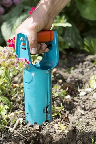 Gardena Bulb Planter - Ideal Accessory for Laying Bulbs with Automatic Release Mechanism and Depth Scale, Made Steel with Duroplast Coating (3412-20)