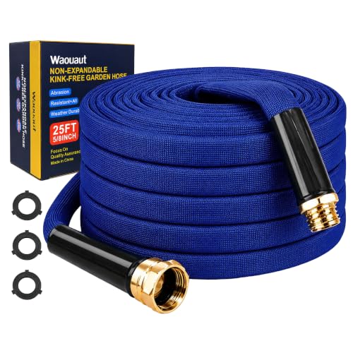 25FT Garden Hose, 5/8-Inch Flat Ultra Lightweight Flexible & Kink Free - color: Blue, size: 25FT