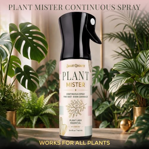 Plant Mister Spray Bottle for Indoor Plants With Plant Care Guide - color: Botanical Checker