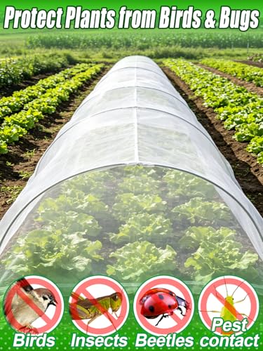 Alphatool 8x25ft Large Garden Netting, Ultra Fine Mesh Plant Covers - size: 8 x 25 ft