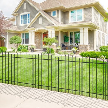 36” x 12’ No-Dig Metal Garden Fence with Stakes, Panels Fencing for Dogs - size: Roman Col 36″H x 12ft (6Panels)