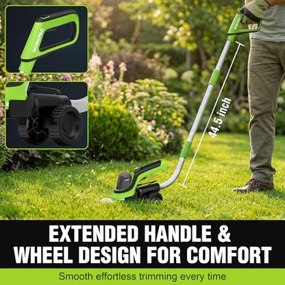 WORKPRO 2-in-1 Cordless Hedge Trimmer & Grass Shears - style: Long Handle Grass Shear