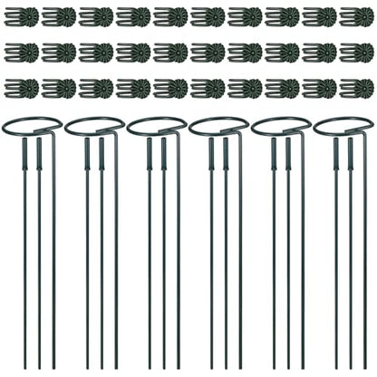6pcs Plant Support Stakes Plant Stakes for Indoor 12/25/36 Inch Plants Sticks Support Adjustable Tall Plants Holder Sticks with 30 Clip for Peony Tomato Orchid Lily Flower